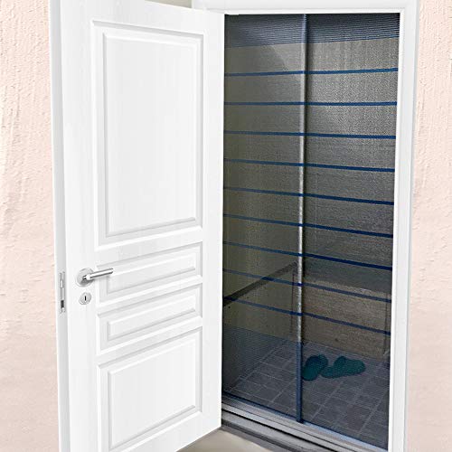 Custom Cut To Size,[ Grey,Embedded, W 40 Xh 83 (Inch)], Aluminum Retractable Front Screen Door Net,Fiberglass Mesh With Alumium, Mosquito Screens I Bug Net For Doors #TOP6