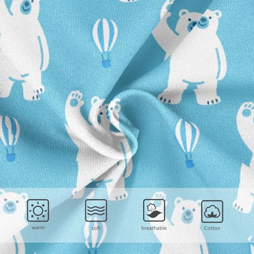 Girls' Underwear Cute Polar Bear Hot Air Balloon Blue Toddle Brief Panties 23039273