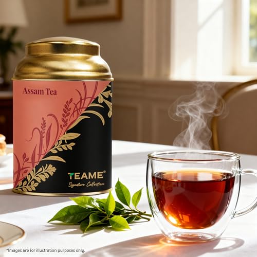 Image of TE-A-ME Assam Leaf Tea Tin- 200g Total (4 Tins x 50g) | Premium Assam Leaf Tea 200 grams