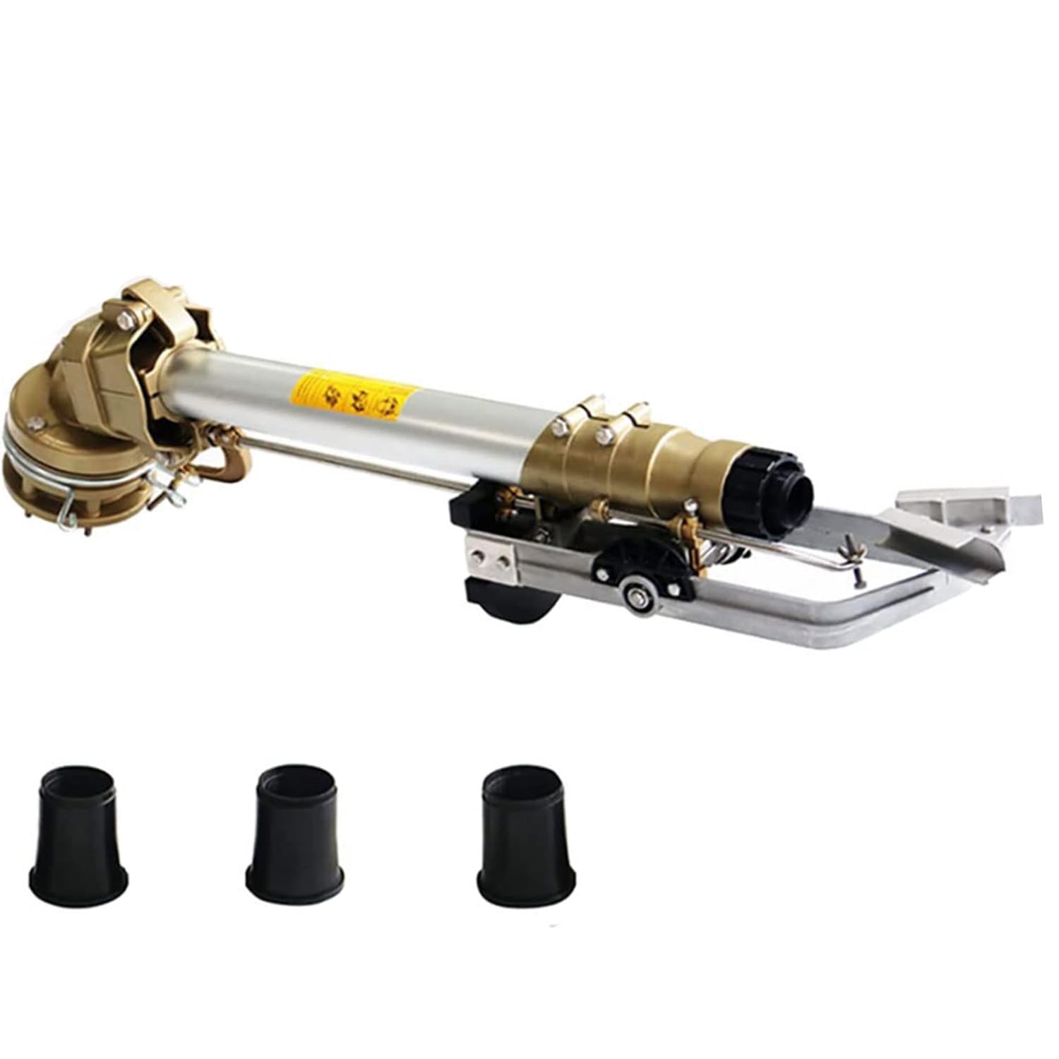 Farm Irrigation Sprinkler,Heavy Duty Pulsating Lawn Sprinkler Spray Gun,16°-46° Elevation Angle Adjustment,360° Rotary Large-Area Watering Sprayfor Farms, Orchards, Forestry