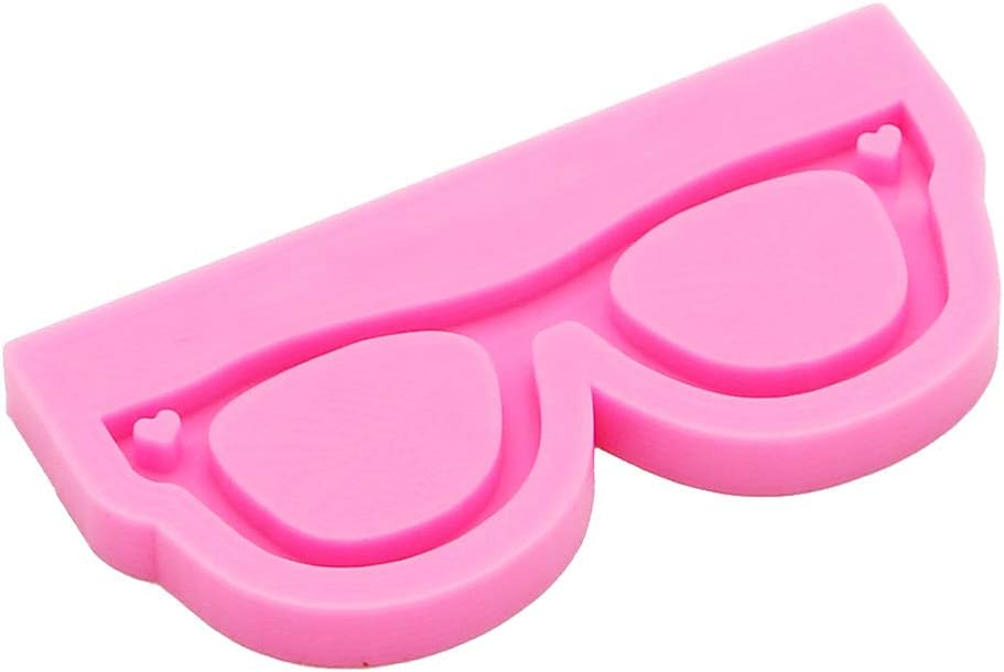 Decor Resin Mold Crafts Pendant Silicone Mould Handmade Glossy Glasses Keychain Decoration Resin Casting Mold