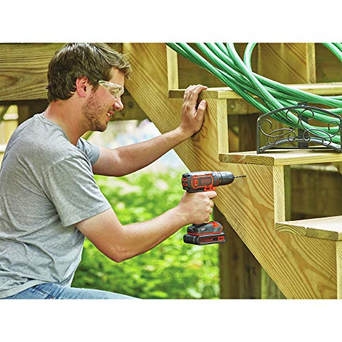 BLACK+DECKER 20V MAX Cordless Drill/Driver Kit with ‎Battery, Charger, and Double Ended Bit (BDCDD120C) - image 5