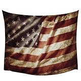 Independence Day Wall Tapestry American Flag July 4th Home Decor Tapestries Retro Star Stripe Old Gl