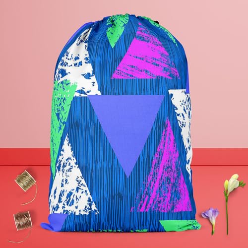 Image of ArtzFolio Mixed Triangled D1 | Reusable Sack Bag | Bag for Gym, Storage, Vegetable & Travel
