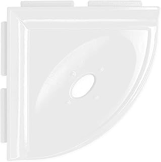 Questech Metro Bathroom Corner Shower Shelf, Lugged for New Construction, Soap Dish, 5 Inches, Polished Bright White