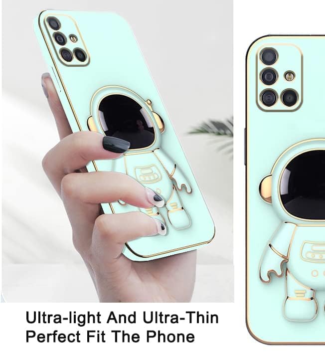 Image of for Samsung Galaxy M31s Case Cute 3D Astronaut Stand Design Camera Protection Shockproof Soft Back Cover (for Samsung Galaxy M31s, White)