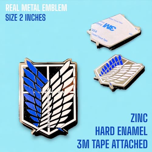 Image of Anime Metal Sticker Anime Emblem Anime Metal Sticker for car and Laptop for Phone (Wings of Freedom)
