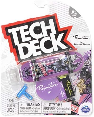 Mini Fingerboards Primitive Skateboards Ultra Rare Series 12 Franky Villani Bat Purple Silver Complete Deck