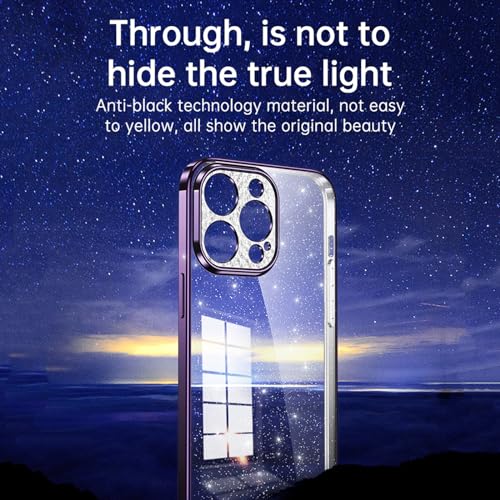 Coque à paillettes iPhone 15 Pro Max avec protection d'objectif en diamant 3D transparente