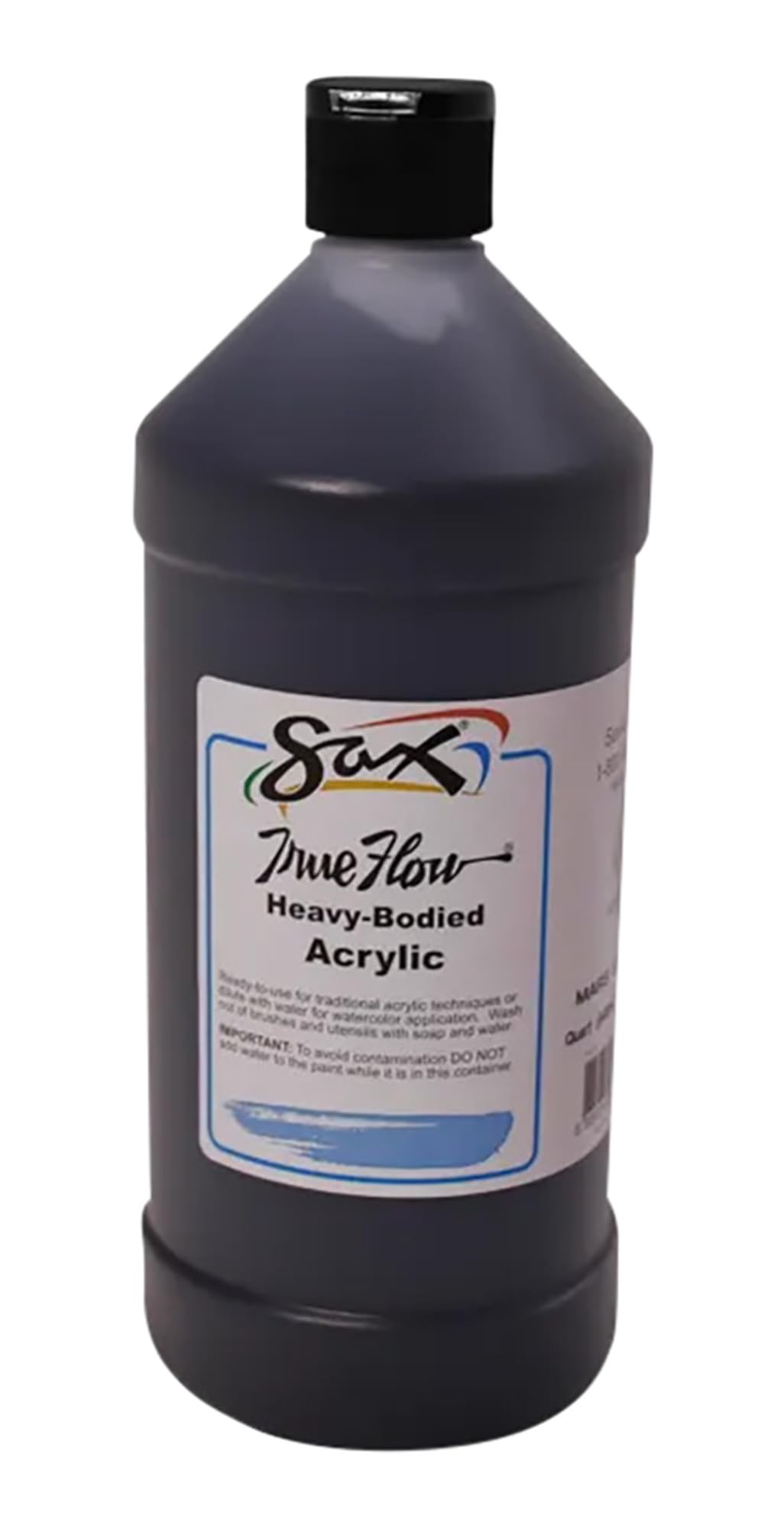 Sax Heavy Body Acrylic Paint for School and Arts and Crafts Use, Mars Black, 1 Quart