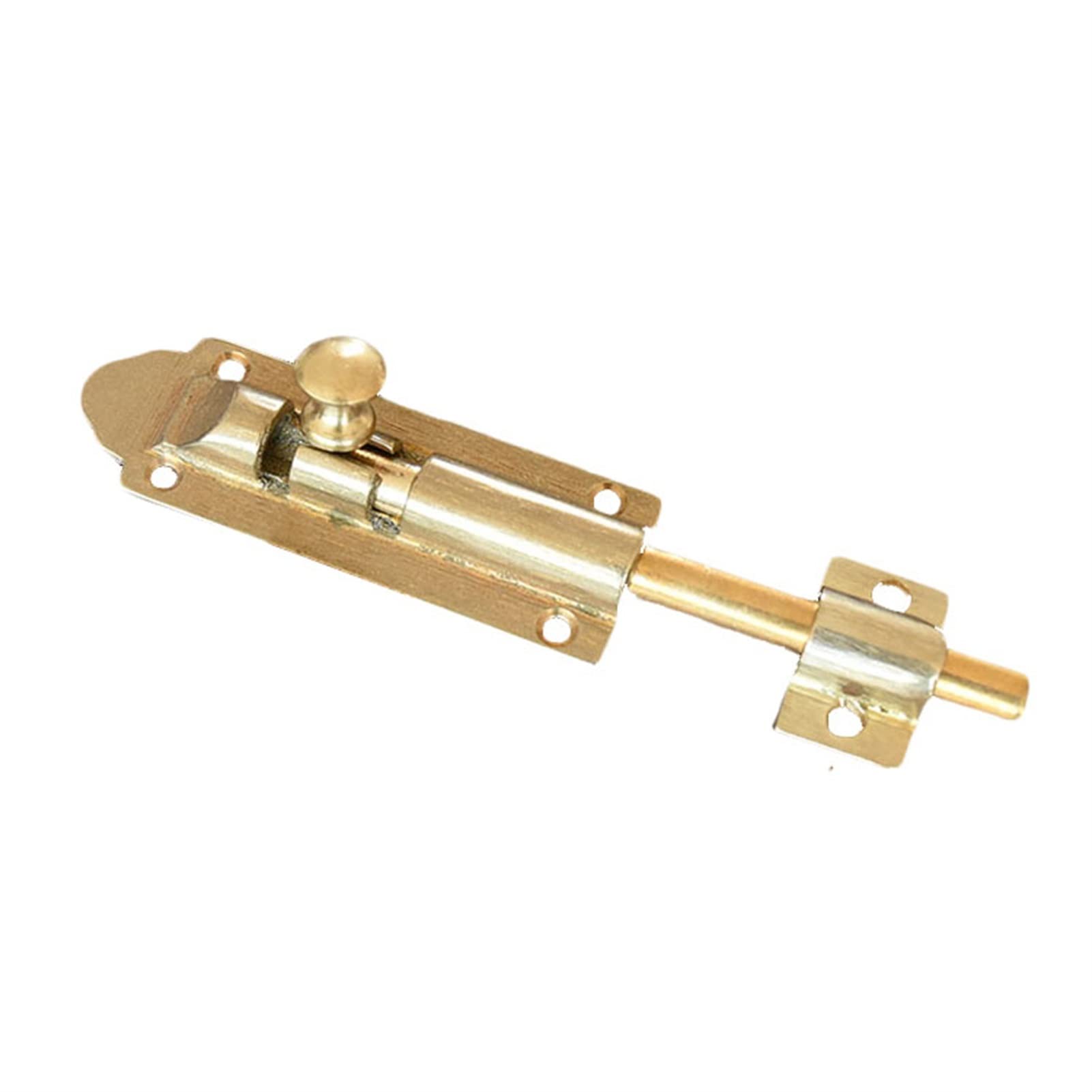 Zamek rygla przesuwnego, Zamek rygielowy do drzwi przesuwnych ze śrubami Brąz/Mosiądz, wiele rozmiarów(Brass,12.2cm)