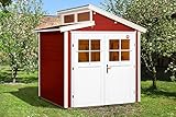 Weka Gartenhaus Größe 1 schwedenrot