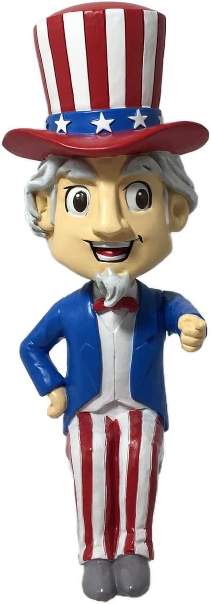 National Bobblehead Hall of Fame and Museum Uncle Sam Sitting Patriotic USA Bobblehead