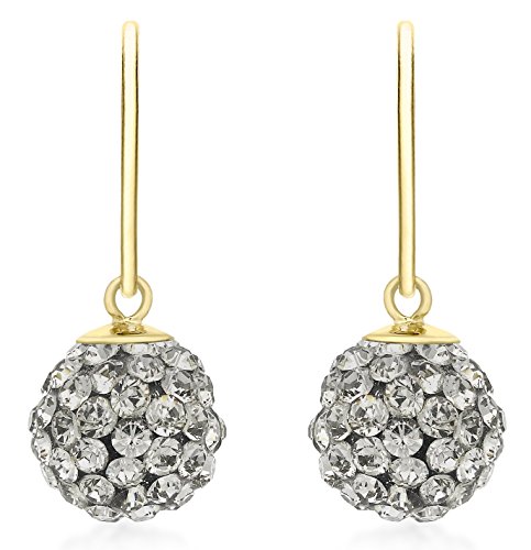 Boucle d'oreilles femme pendantes or 9 carats 375/1000 bijoux d'oreilles fins et élégants