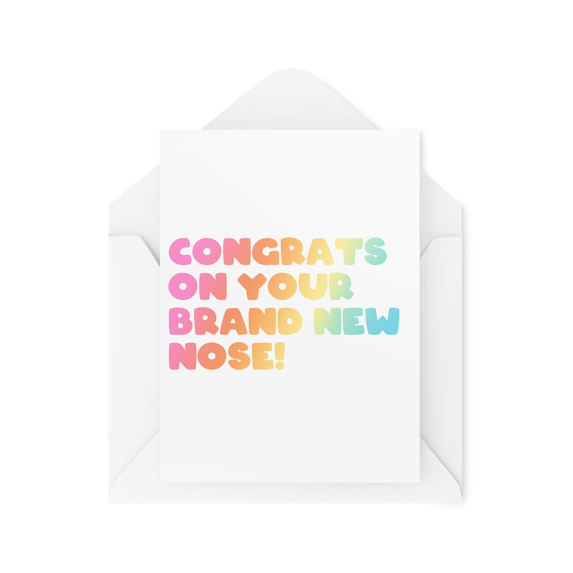 Cosmetic Surgery Cards - Nose Job Card - Congrats on Your Brand New Nose - Facial Surgery Card - Congratulations Cards - CBH2032