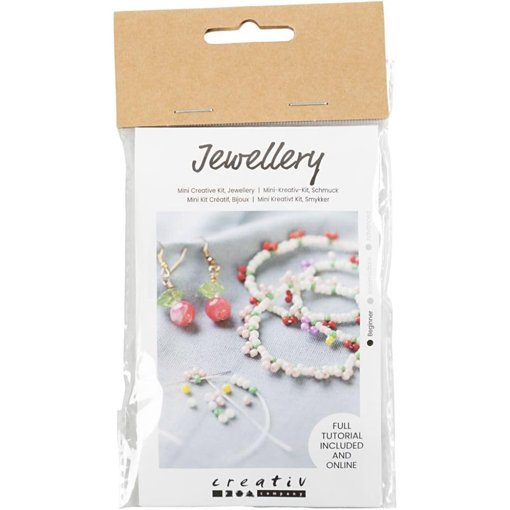 Mini Craft Kit Jewellery, Elastic Bracelet and Earring, 1 Pack