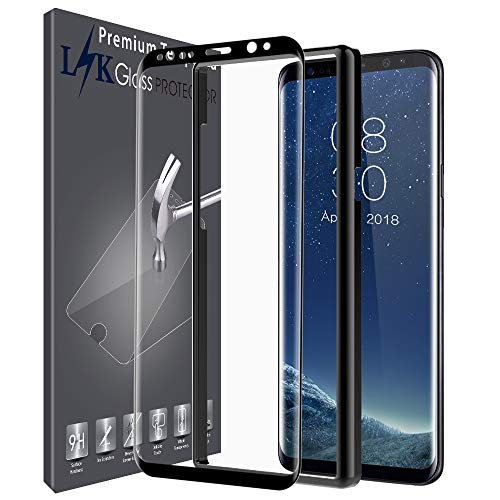 LK Screen Protector for Samsung Galaxy S8 Plus, [3D Curved] [Full Coverage] [Alignment Frame Easy Installation] [HD Clear] with Lifetime Replacement Warranty
