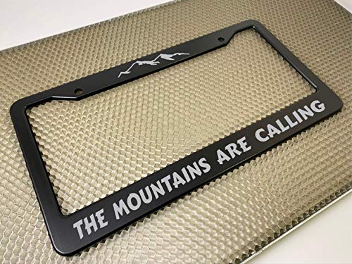 Custom Anodized Aluminum Laser Etched Personalized Standard Size (6"X12") - Car/Automobile License Plate Frame & Free Caps - Black (Quantity: 1 Frame) #TOP2