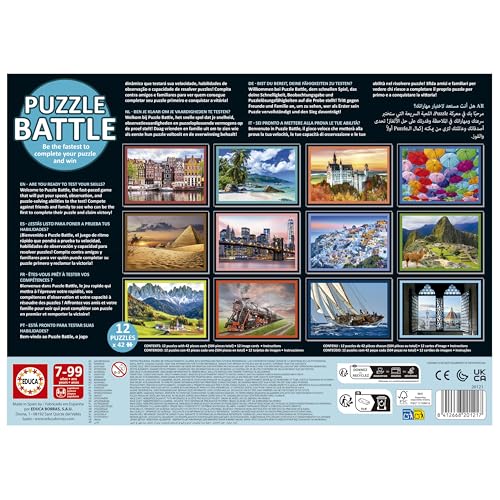 Set de 12 puzzles x 42 pièces Educa Battle Travel - vue 4