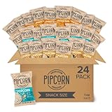 Heirloom Snack Variety Pack by Pipcorn - 1oz 24 Pack with Cheddar Cheese Balls, Sea Salt Mini Popcor