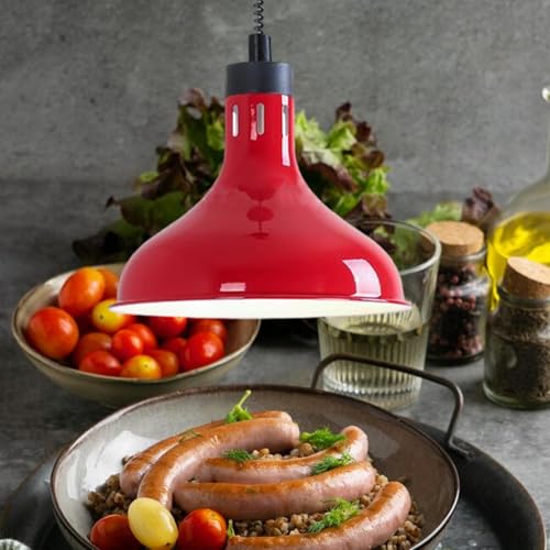 Lampe chauffante buffet rouge rétractable E27 contre les plats froids - 4