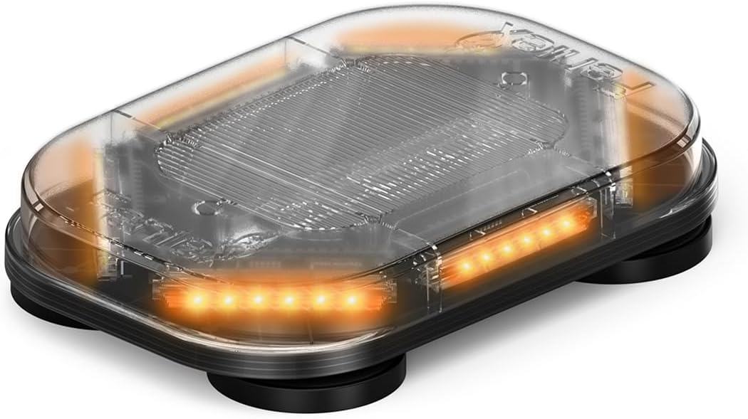 Feniex Quantum 12" Mini Lightbar | Single Color | Programmable Red-Blue-Amber-White-Green Modules | Magnet, Cig Plug | 162 LEDs, Super Bright 3 Watt LEDs, SAE Class 1 | Emergency Warning Lights