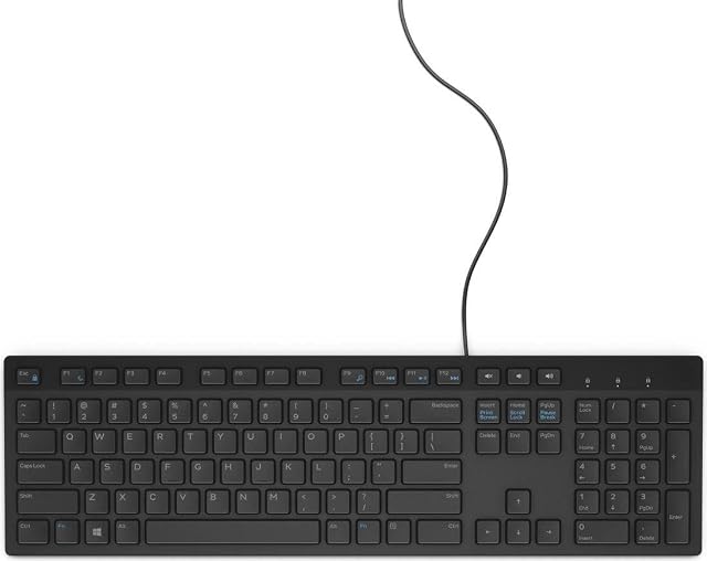 Dell KB216 Keyboard USB QWERTY US International Black Full-Size 100 Wired USB 104 Keys Black