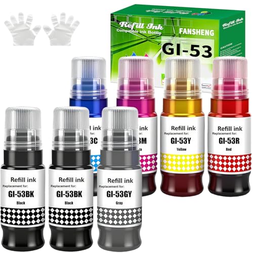 Encre compatible Canon GI-53 bouteille multipack imprimante PIXMA G650 G550 recharge 7-pack