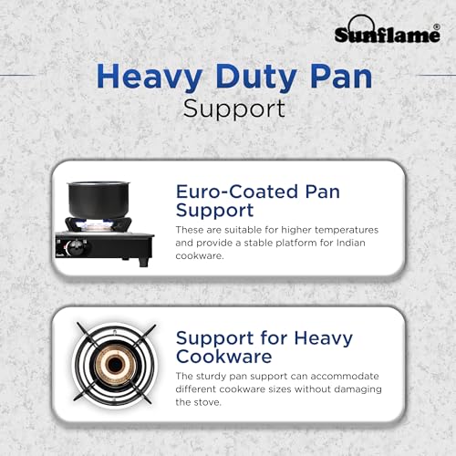 Image of Sunflame Granito 4 Burner Gas Stove | 1 Jumbo, 1 Medium and 2 Small Brass Burners | 2 Years Product Coverage by Sunflame | Granite Finish Glass Top | Easy to Maintain | PAN India Presence| Black