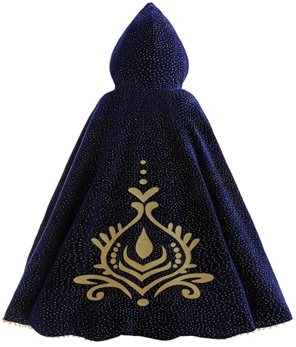 Capa con capucha de terciopelo para niñas 5-7 años