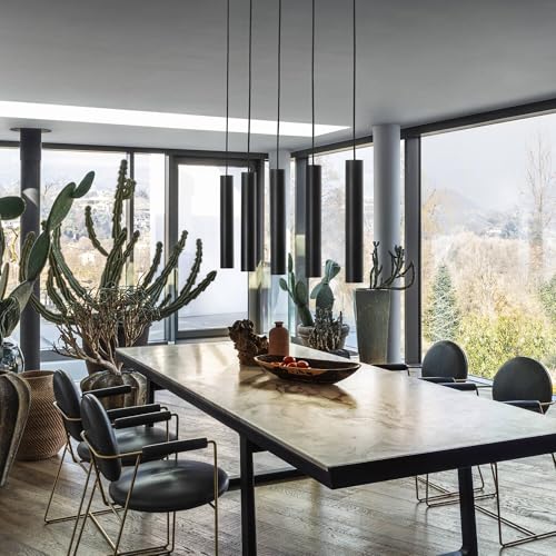 Lanterne cylindrique simple en aluminium et finitions luxe