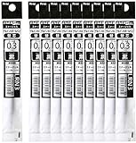 Pentel Refill Ink for EnerGel Liquid Gel Pen / 0.3mm Black Ink / Value Set of 10 Refills (With Our Shop Original Product Description)