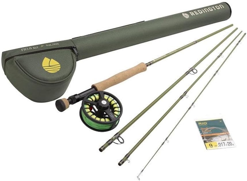 Redington Fly Fishing Field Kit, Fly Rod and Reel Combo, Fly Line, Carrying Case