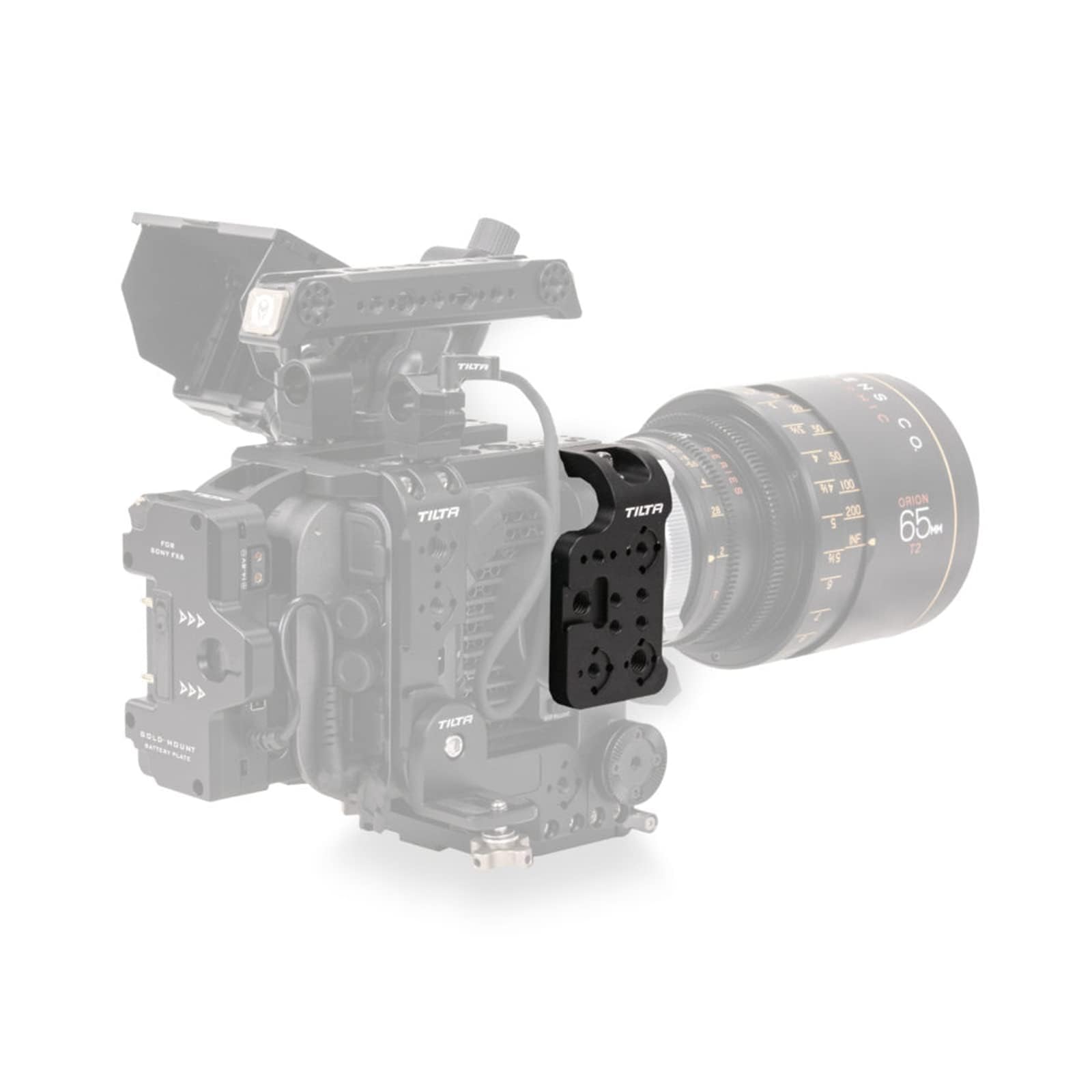 Tilta FX6 Vertikale Montageplatte, Kompatibel mit FX6 mit 1/4 "-20, 3/8"-16 Gewinde und Kaltschuh, für Externe Mikrofone und On-Board-Monitore ES-T20-VMP