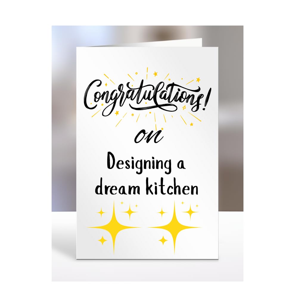 Congratulations on Designing a dream kitchen Card, Gifts for Men or Women, Presents for Christmas, Greetings Card, Him, Her, Female, Male, A5-113_144