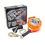 Malta Dynamics 20' Razorback Heavy-Duty Self Retracting Lifeline, Quick-Action Braking System, Galvanized YoYo Cable, Fall Protection Retractable Safety Harness Lanyard, OSHA/ANSI Compliant
