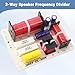 2 Pcs 3-Way HiFi Speaker Frequency Divider, 180W Audio Crossover Filter for Professional or Home Use