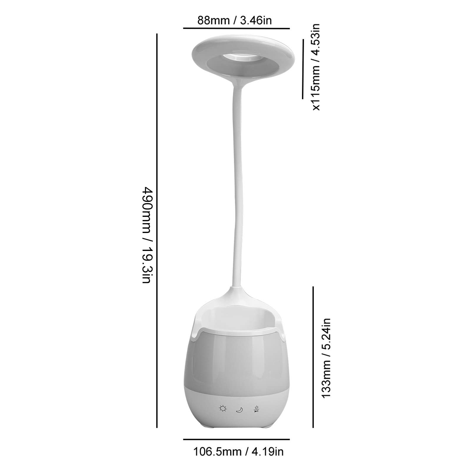 Lampada da Scrivania LED con Controllo Touch, Altoparlante e Luce
