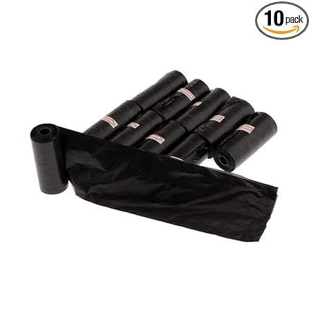 arythe 10 Rolls Portable Baby Diaper Nappy Discarded Dispenser Bag Black