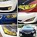 KOMAS 12” X 48” Tint Vinyl Film Sticker Sheet Roll for Car Headlight, Tail Lights, Fog Lights with Squeegee + Cutter (Glossy Yellow)