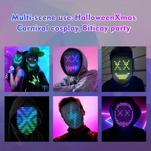 Led Mask Light Up Mask With Gesture Sensing, Kids Toys Gifts for Men Boys - image 9