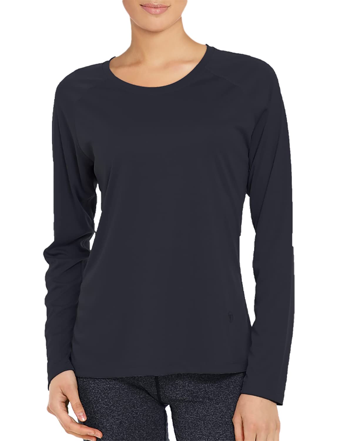 Photo 1 of ChinFun Women's UPF 50 UV Sun Protection T-Shirts Athletic Top Long Sleeve Shirts Outdoor Running Workout Tee Black Size US S