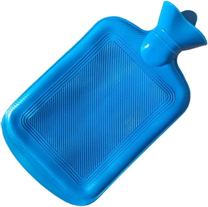 Bolsa Térmica Compressa de Água Quente Fria de Borracha 1 lt Cólica Sinusite Dor Resistente (Azul)