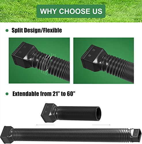 image for YOTODY 2 Pack Rain Gutter Downspout Extensions Flexible,Universal Drai