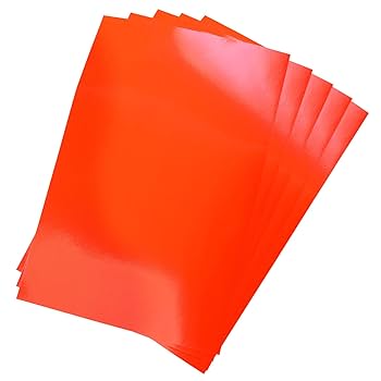 Amazon.co.jp: 5枚入り/蛍光オレンジ(橙色) 蛍光シート /約A4