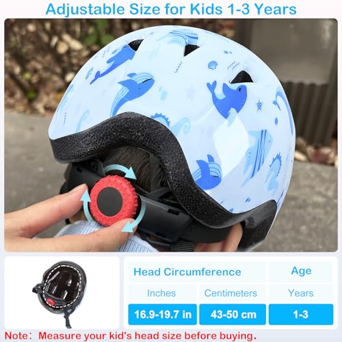 Image of Toddler Helmet, Baby Infant Kids Bike Helmet for Kids Age 1-3 /2-4 /3-5 /5-8 Adjustable Toddler Bike Helmets for Boys Girls for Scooter Skateboard Cycling