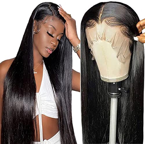 13x6 Lace Front Wigs Human Hair 22 Inch 180 Density Transparent Lace Front Wigs Human Hair Pre Plucked With Baby Glueless Straight Lace Front Wigs Human Hair Wigs For Black Women Human Hair