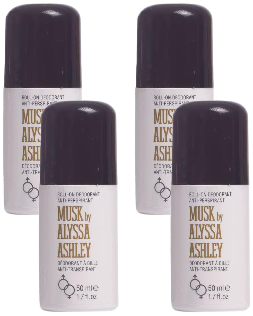 Alyssa Ashley 73733 Musk Deo Roll-on, 50 ml (4er Pack)