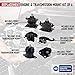 Engine Motor and Transmission Mount Set of 6 - Fits Honda Accord 2003-2007 2.4L Automatic Trans - Replaces A4526HY, A4517, A4509, A4542, A4516, A4510 - Front, Right, Rear, Upper Mounts