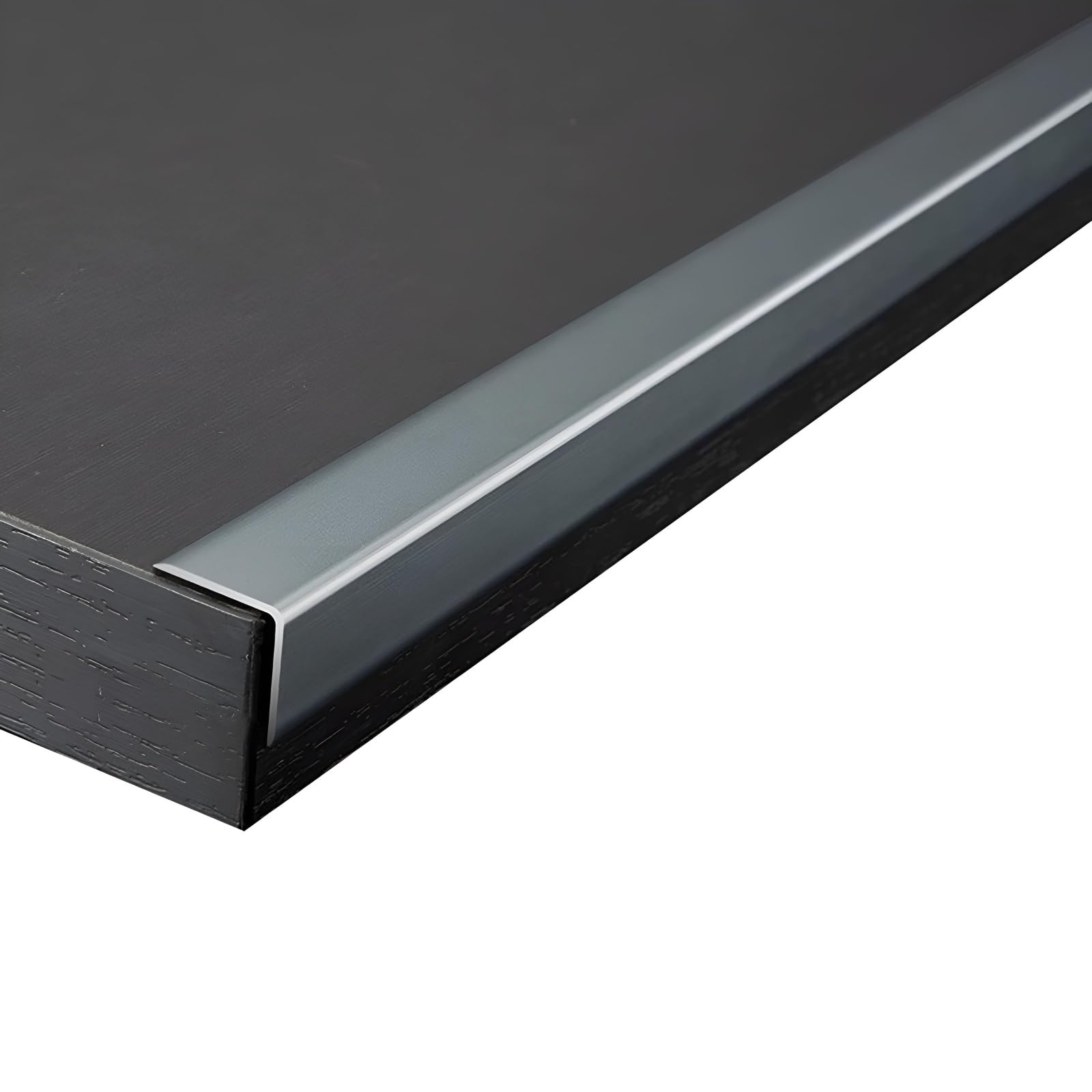 Coayuou Corner Protector 90cm* 3Pcs Metal Edging Aluminium Worktop Edging Strip Perfect For Preventing Damage In Kitchens, Hallways & Bathrooms, Durable & Stylish(Eisengrau,15 * 15mm)